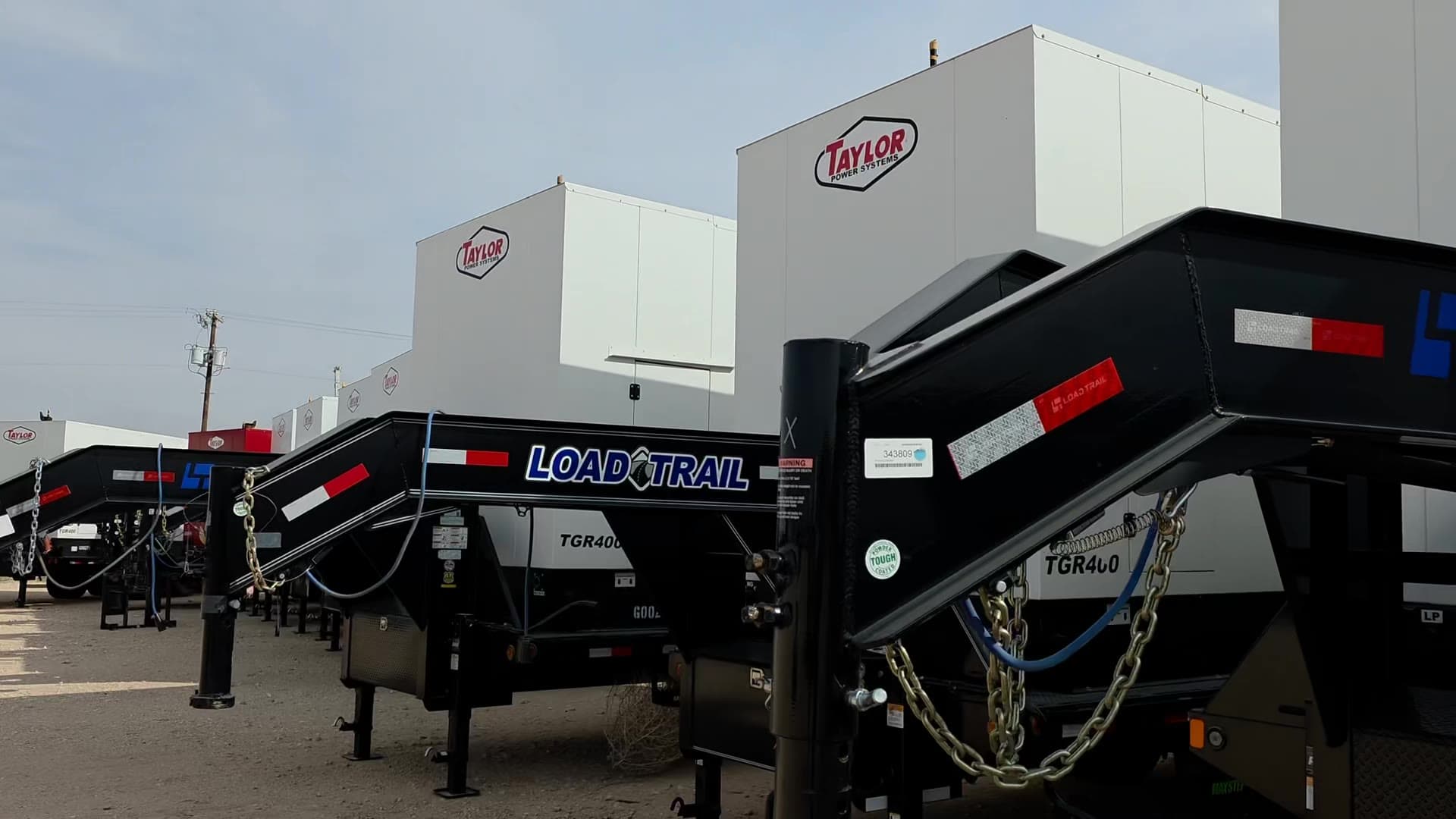 Natural-gas generator sets at Mining Site Terry with Natural Gas in Williston, North Dakota.